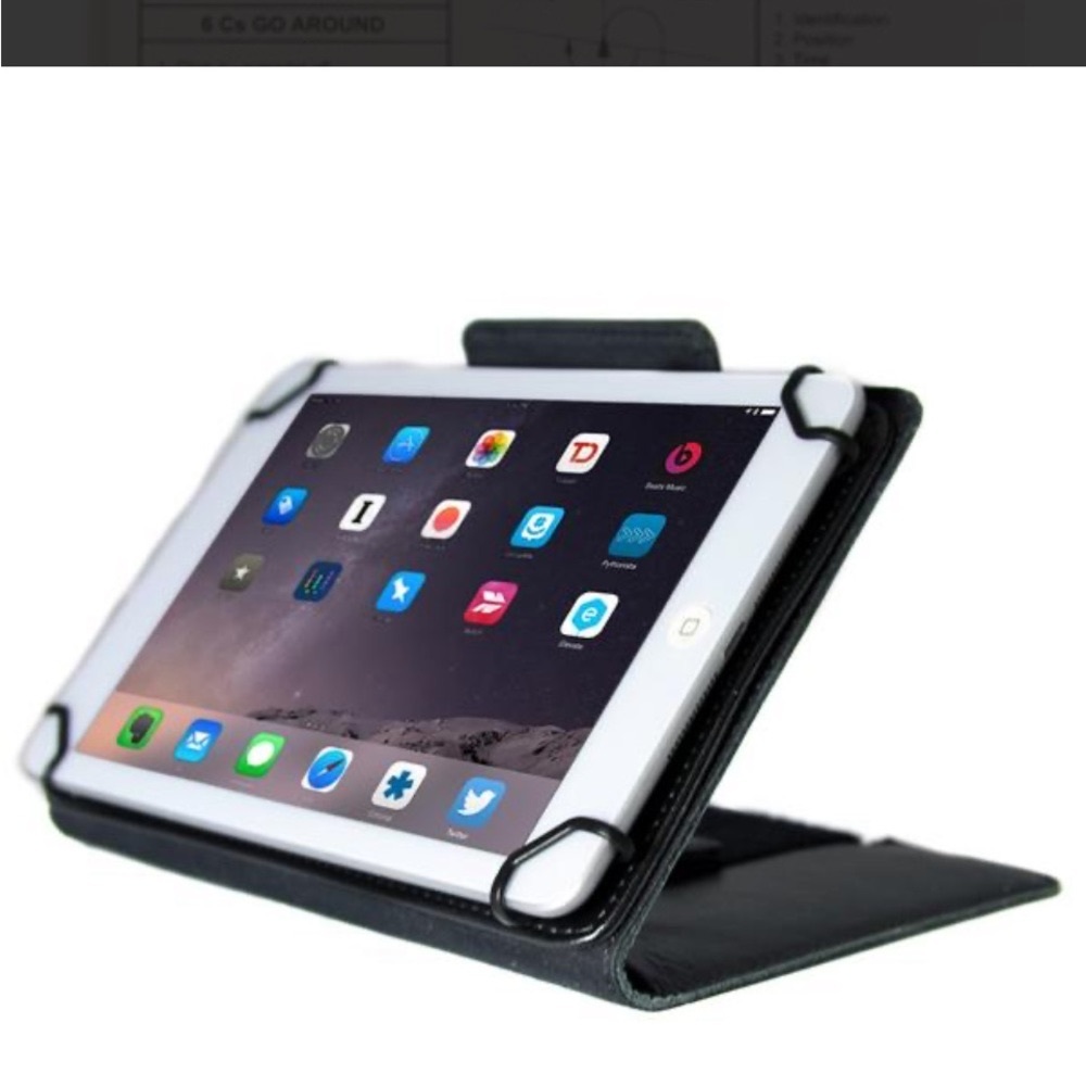 Mygoflight Ipad Mini/Universal Rotating Kneeboard Folio/Leather/Lapboard Case
